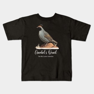 Gambel´s Quail - The Bird Lover Collection Kids T-Shirt